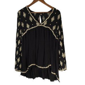 Black and Cream Women's Top